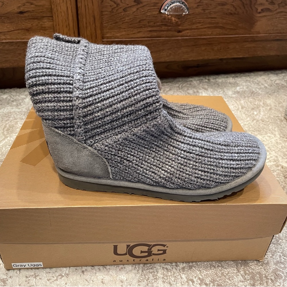 UGG Gray Classic Cardy Boots